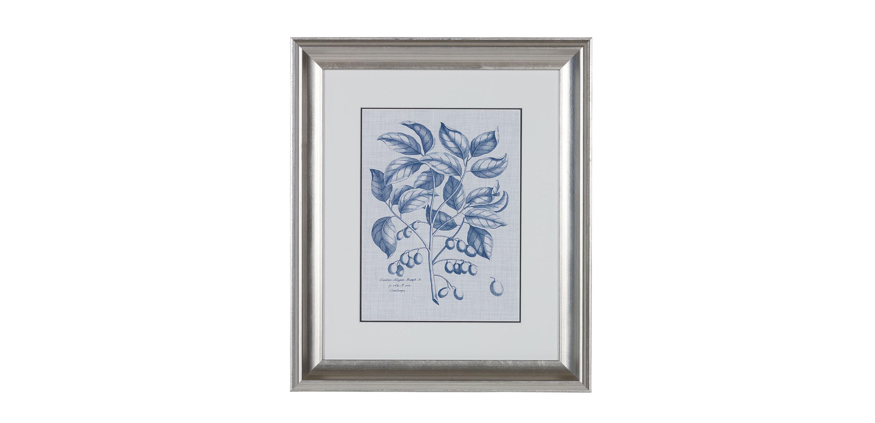 Navy and Linen Botanical II