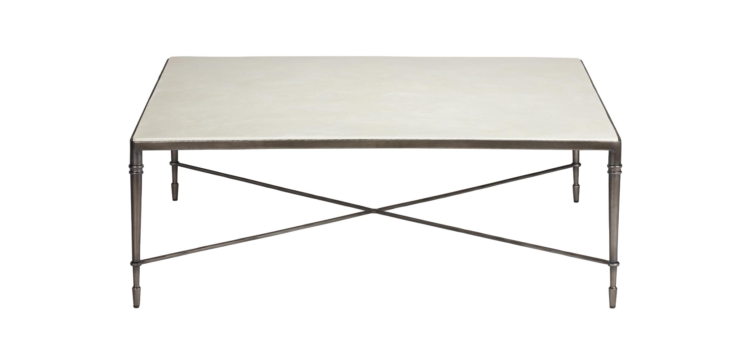 Valeria Stone-Top Square Coffee Table