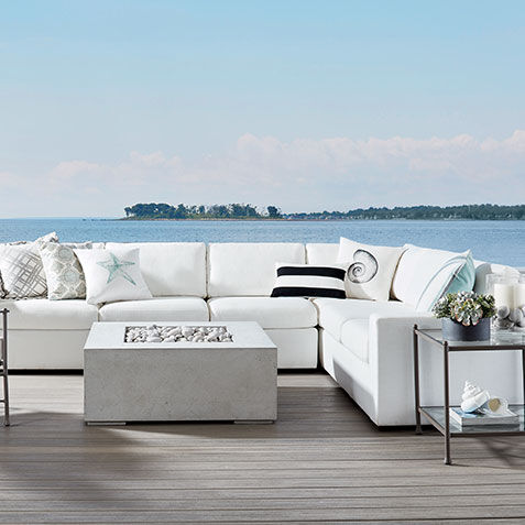 Redding Ridge Four-Piece Outdoor Sectional Product Tile Hover Image 402499G4