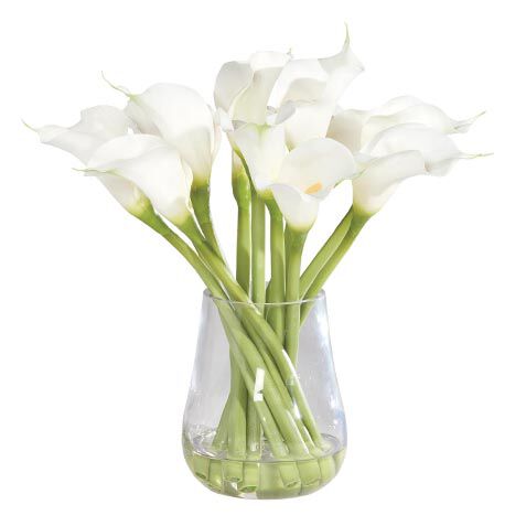 Calla Lily Bouquet in Tapered Glass Vase image 443795   WHT