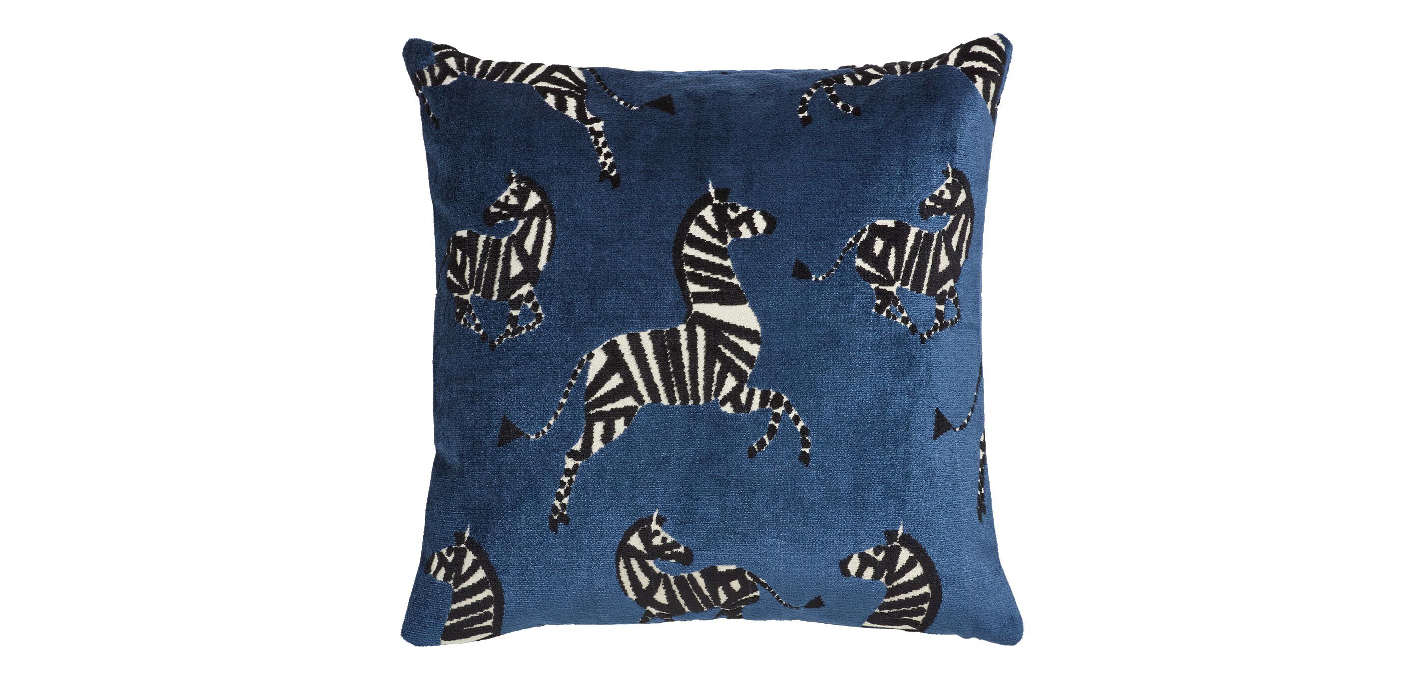 Velvet Zebra Pillow
