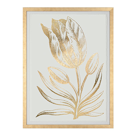Gold Foil Floral I image 073759A