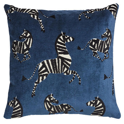 Velvet Zebra Pillow image 062074