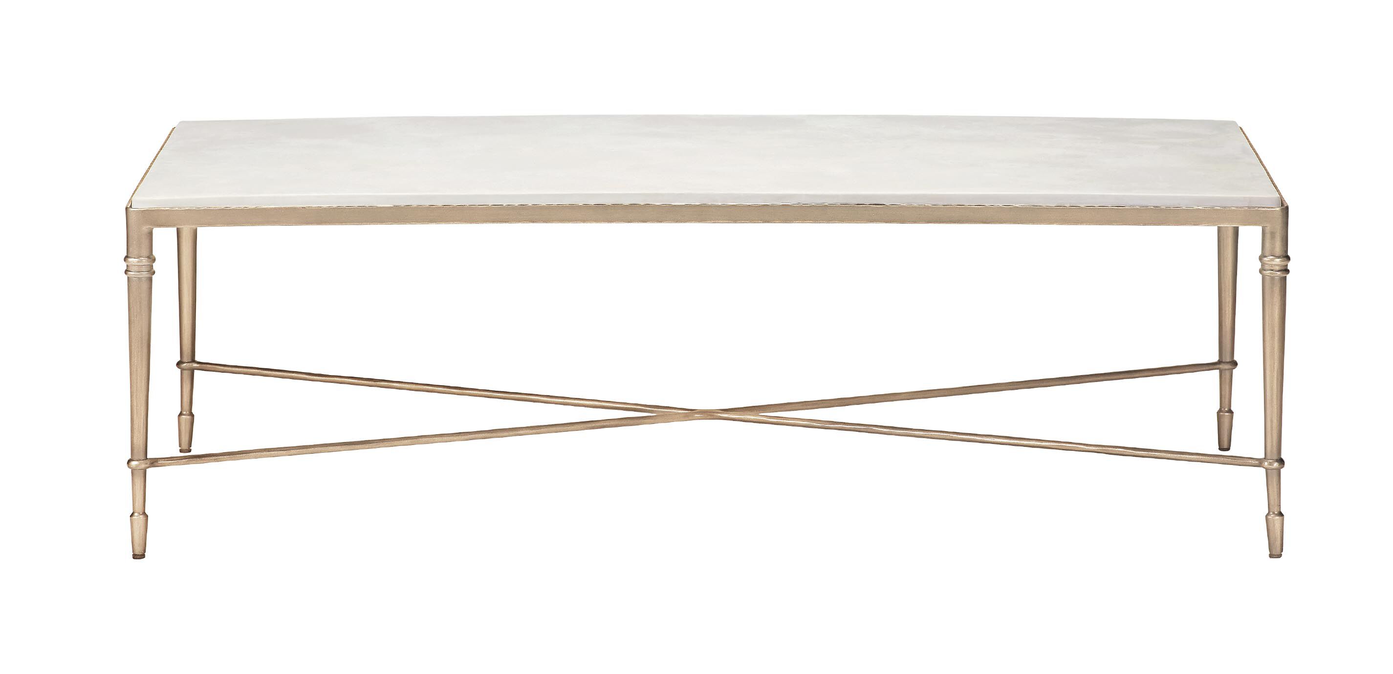 Valeria Stone-Top Rectangular Coffee Table