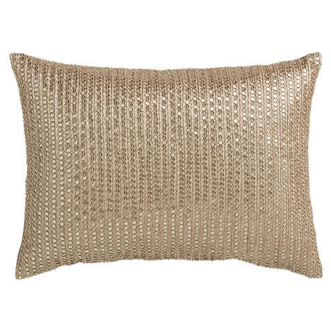 Sequined Pillow, Taupe image 065686   TAU