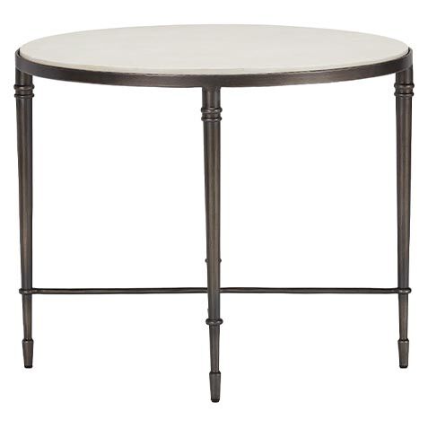 Valeria Stone-Top Oval End Table image 138933