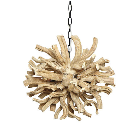 Small Minetto Wood Chandelier image 090536