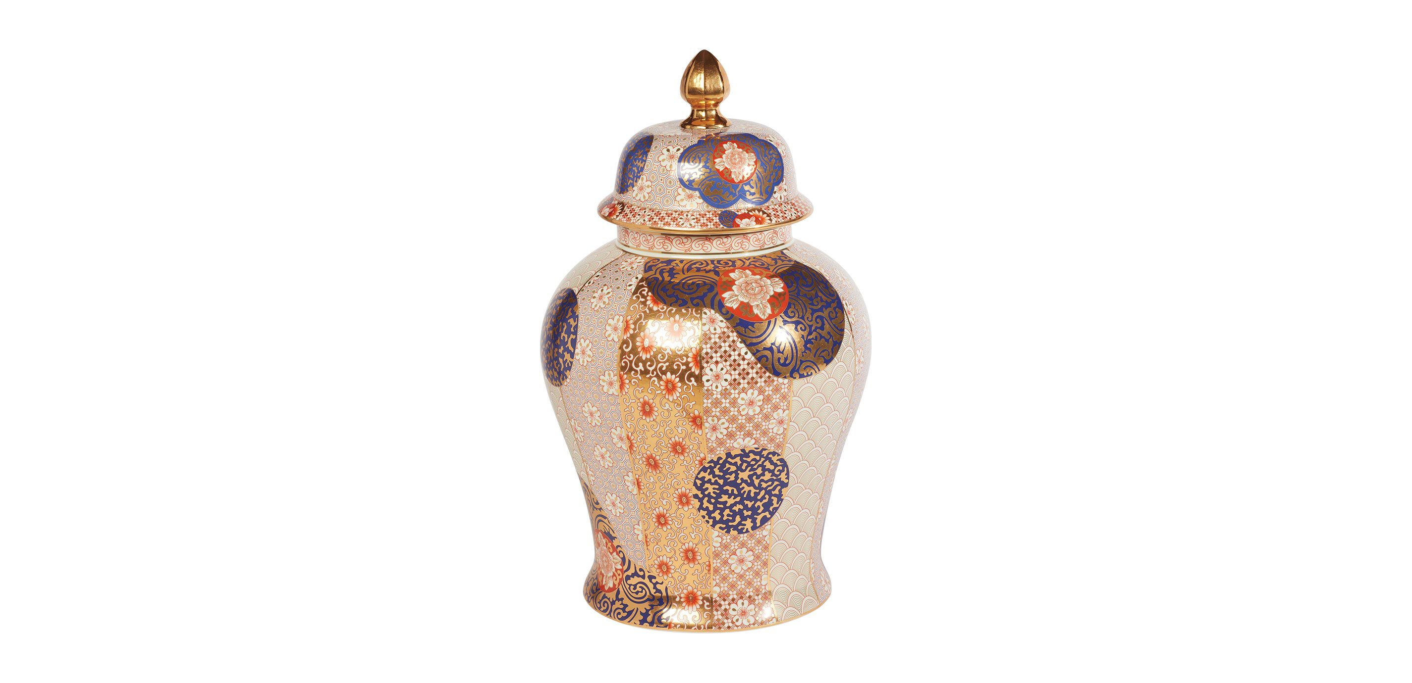 Porcelain Patterned Ginger Jar_1