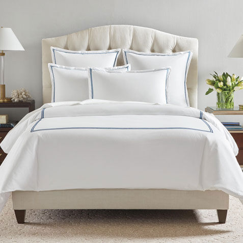 Satin-Stitch Percale Duvet Cover image 031395
