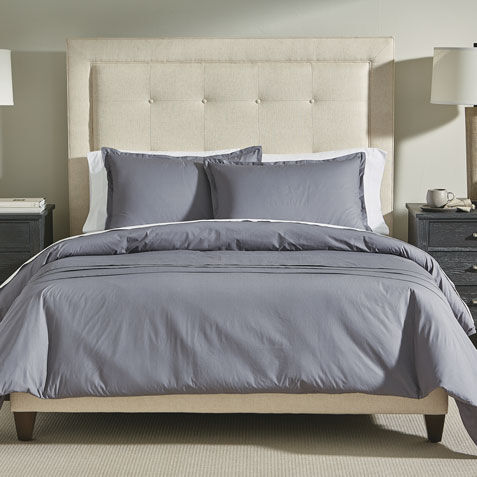 Pleated Percale Duvet Cover image 031385