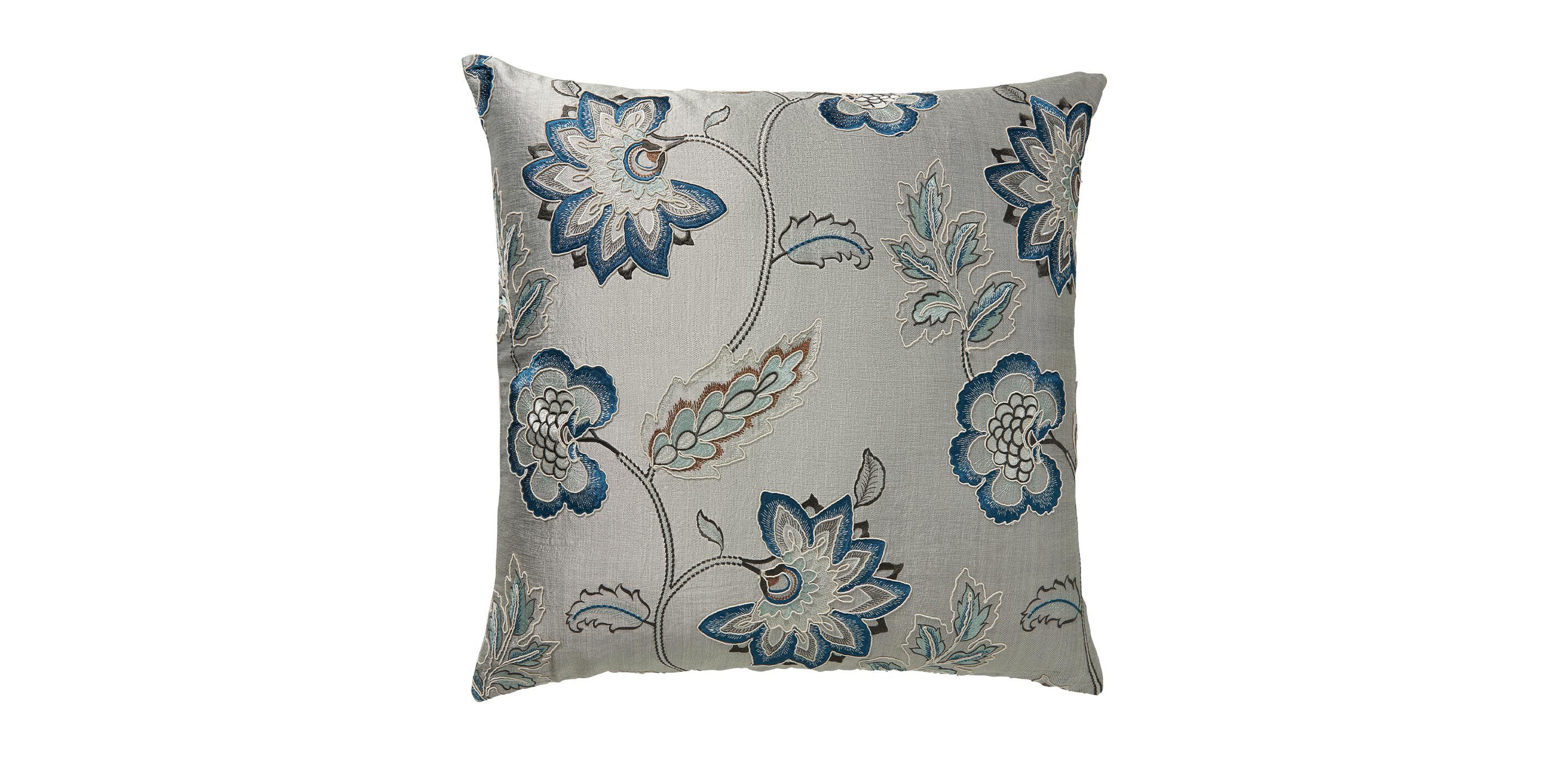 Floral Embroidered Euro Pillow