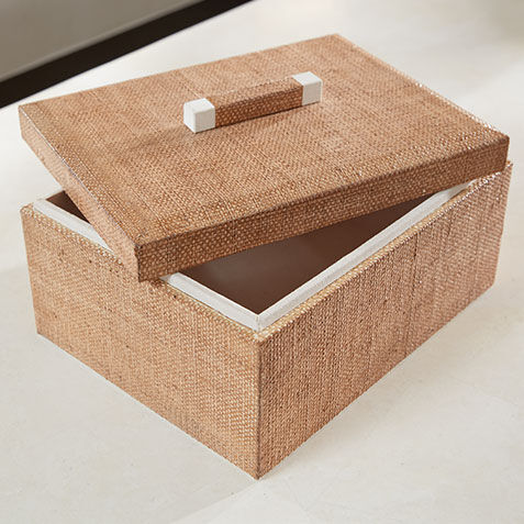Rectangular Raffia Box Product Tile Hover Image 432497   NAT
