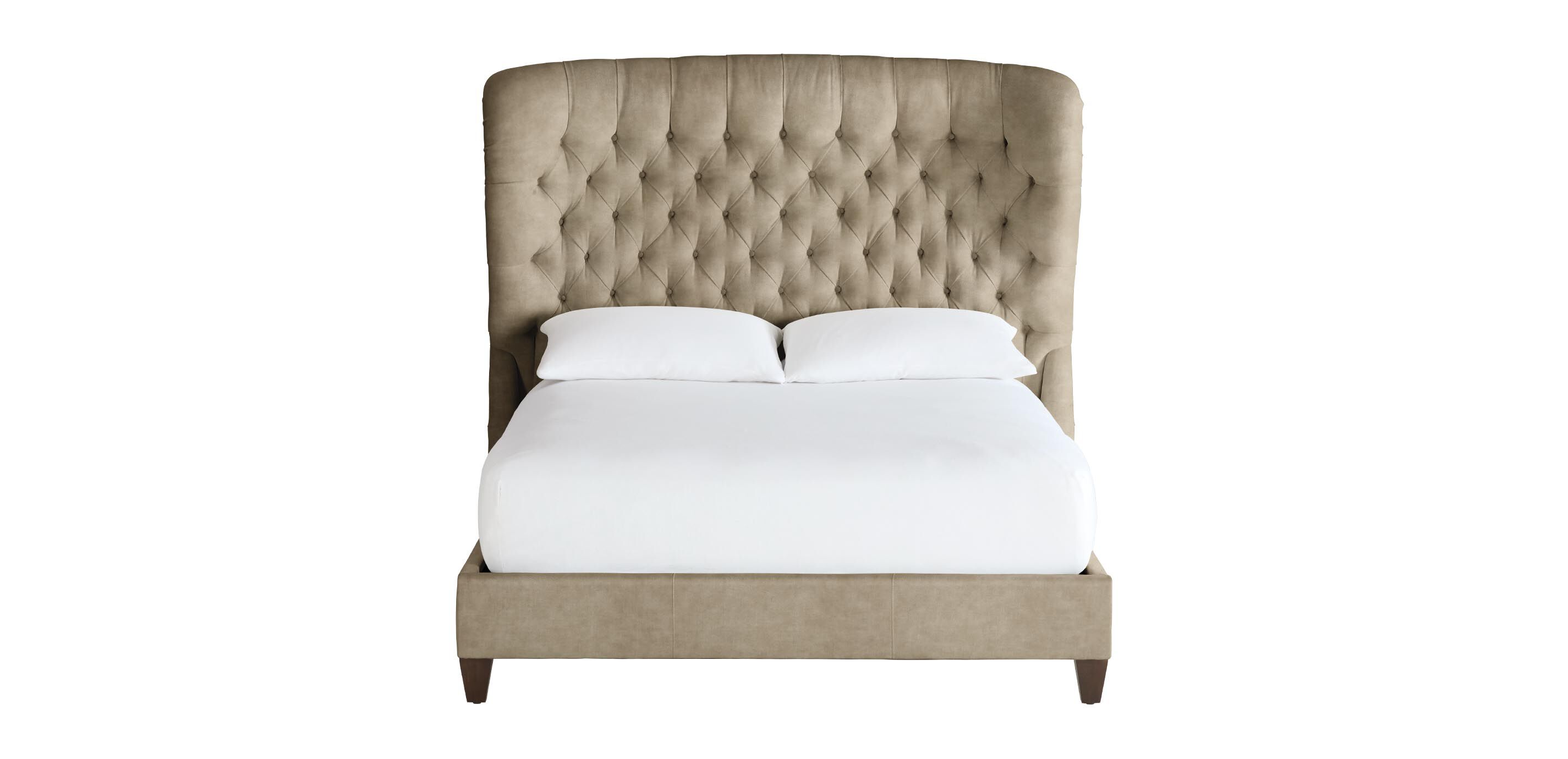 Woolson Leather Tufted Bed