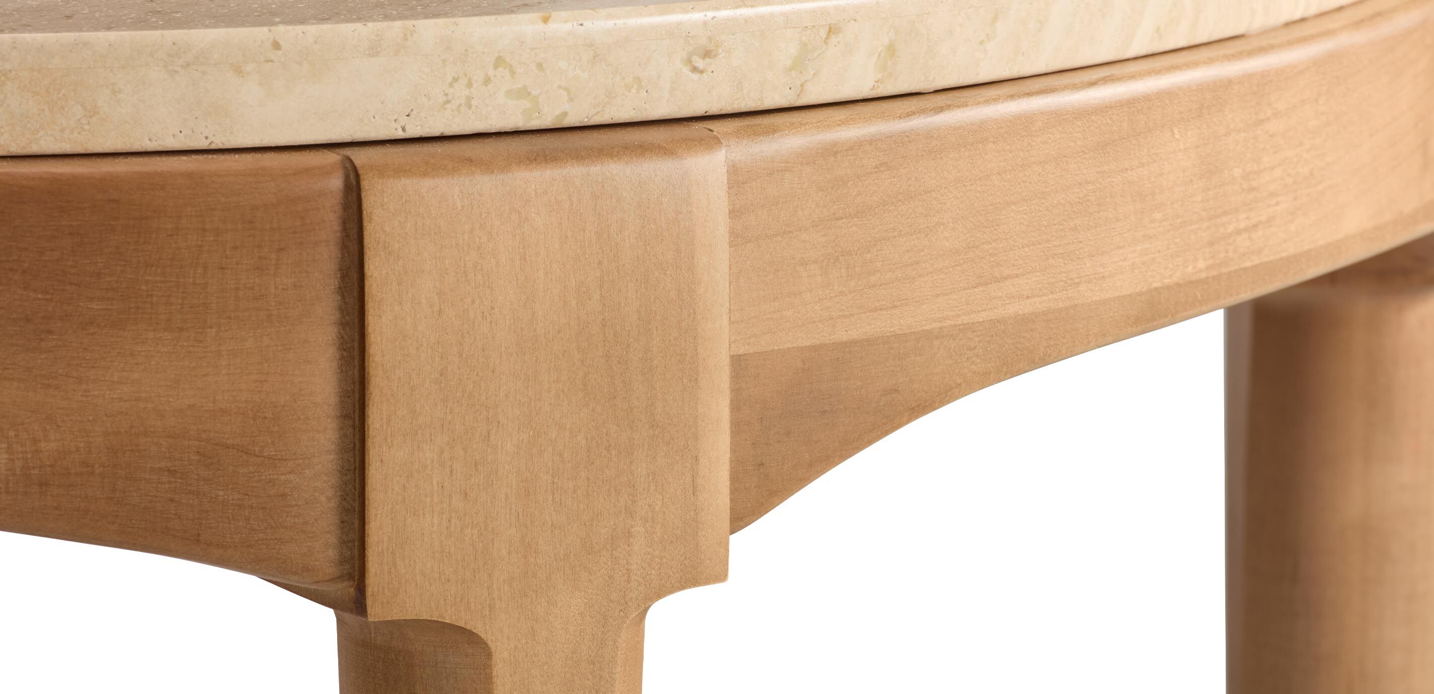 Draper Oval Travertine End Table_5