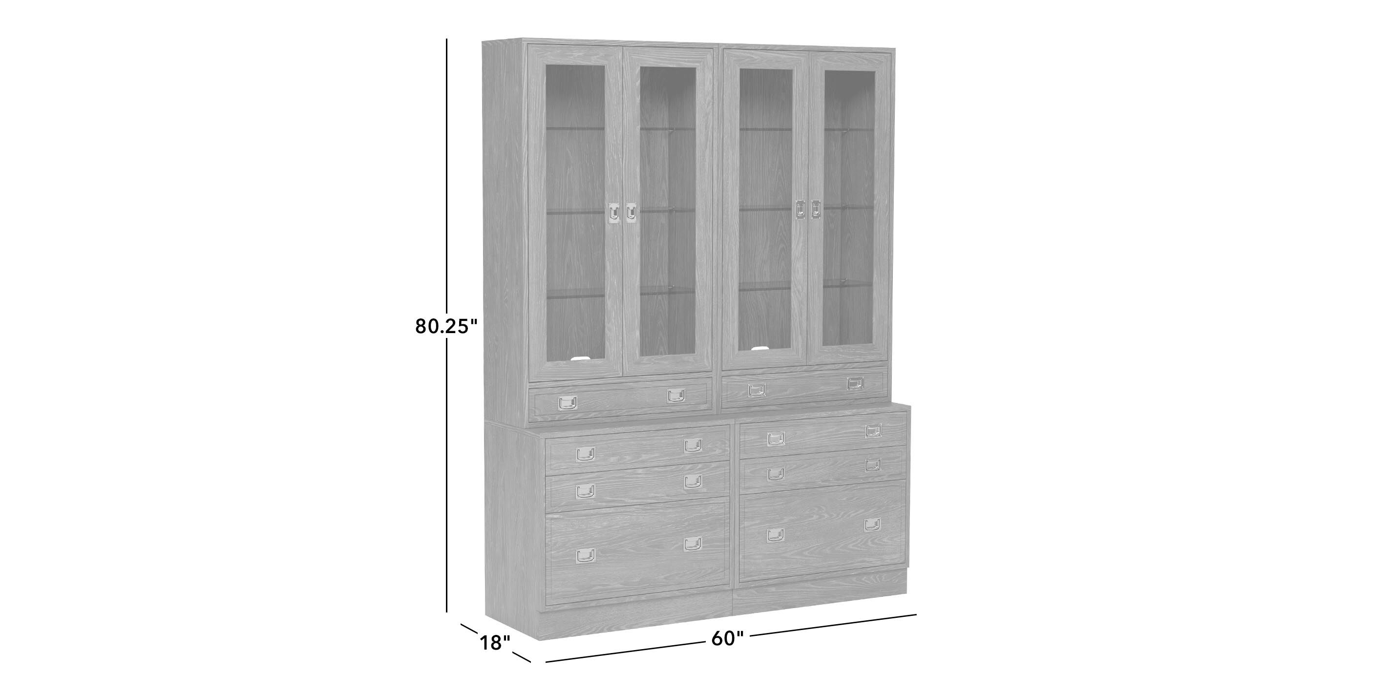 Callum Double Library Bookcase with File Cabinet_1