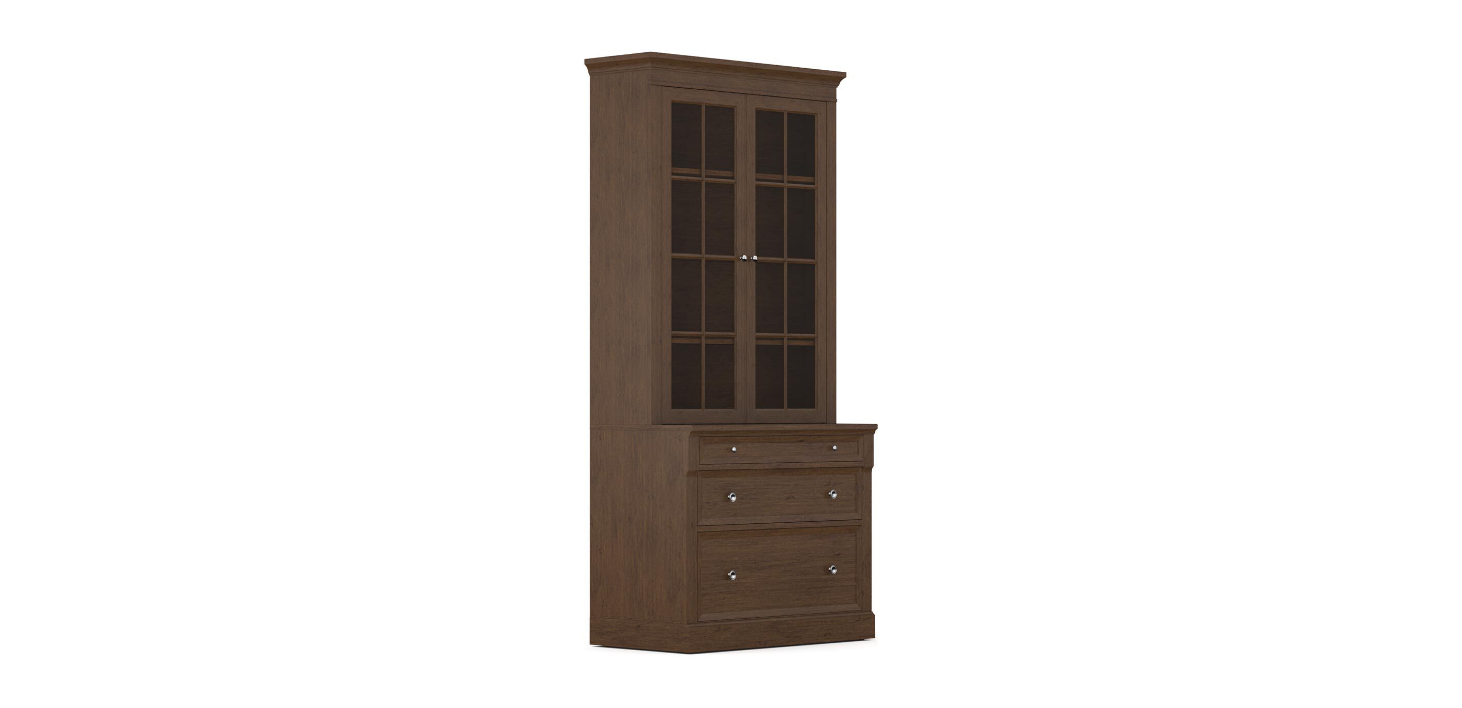 Continental File Bookcase, Glass Doors_1
