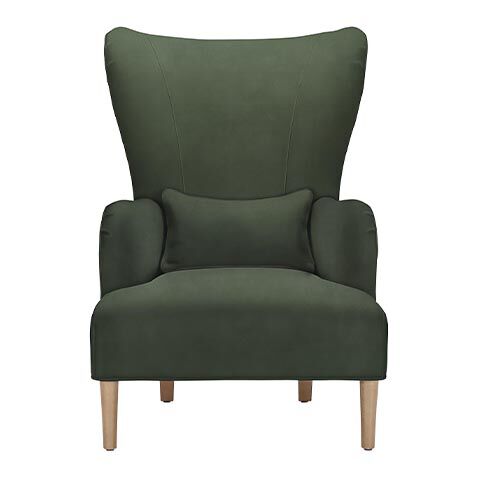 Alarik Modern Leather Wing Chair image 727329