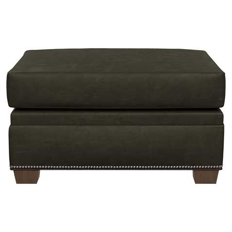 Conor Leather Ottoman image 727270