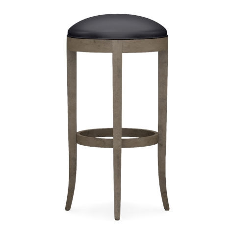 Asher Leather Swivel Barstool image 727087