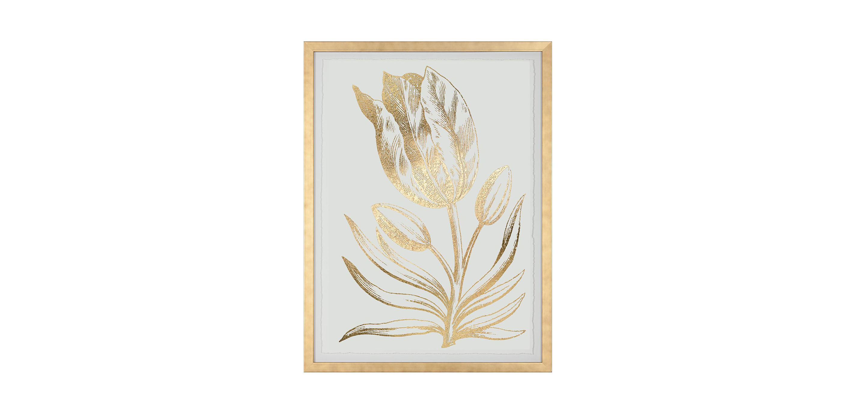 Gold Foil Floral I