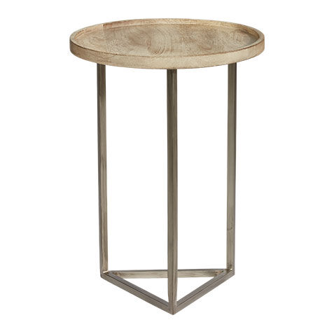 Bolton Round Wood Accent Table image Bolton