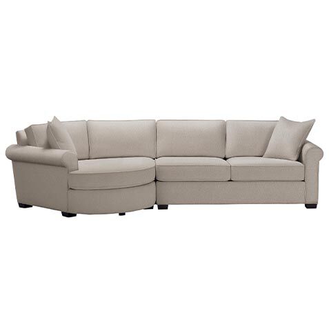 Spencer Roll-Arm Two-Piece Sectional with Round Cuddle Chaise image spencerRAcuddlernd