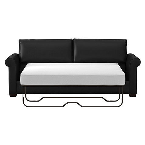 Spencer Leather Roll-Arm Sleeper - Queen image 732363