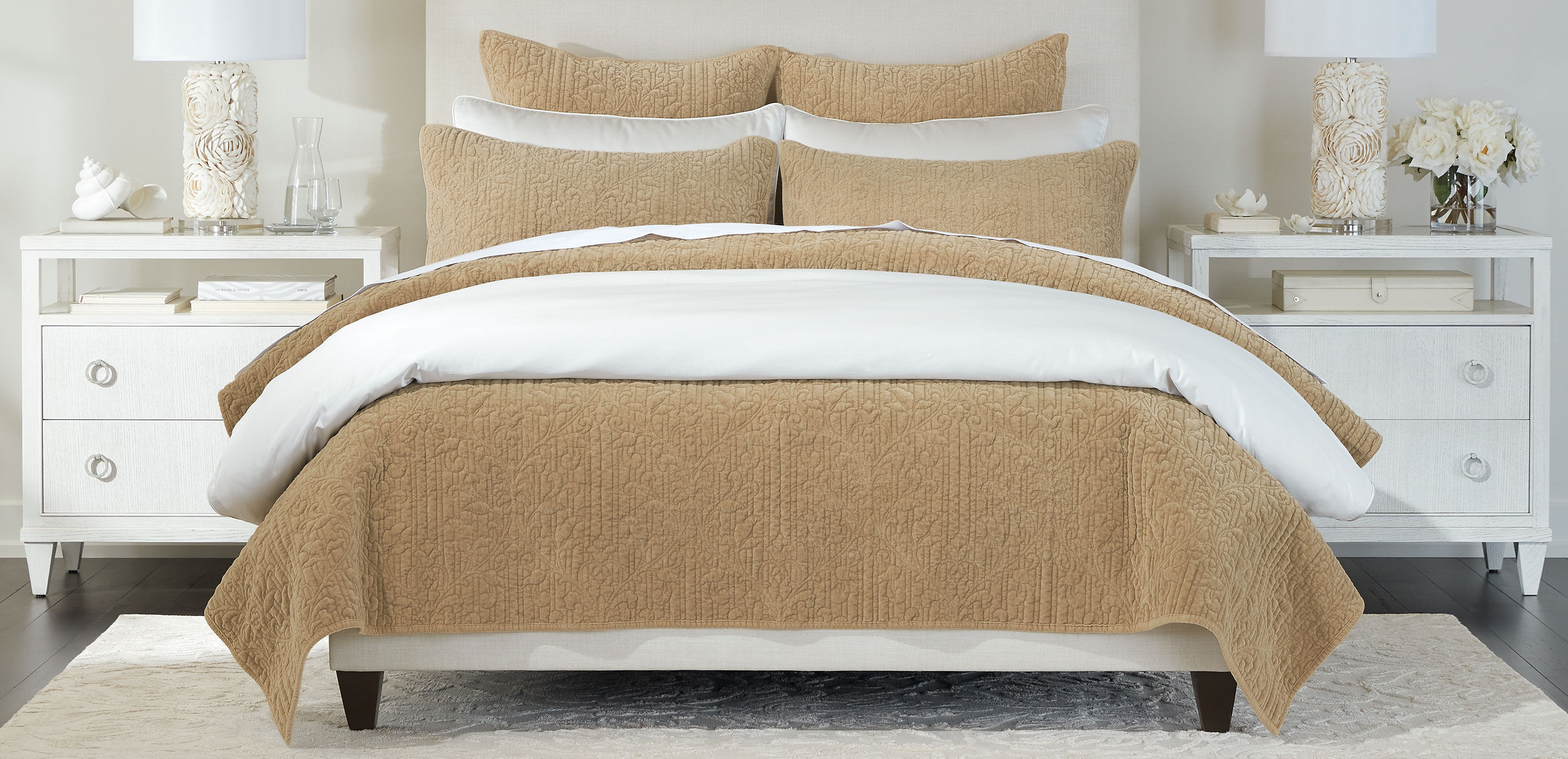Garment-Dyed Velvet Euro Shams, Tan (set of 2)_2
