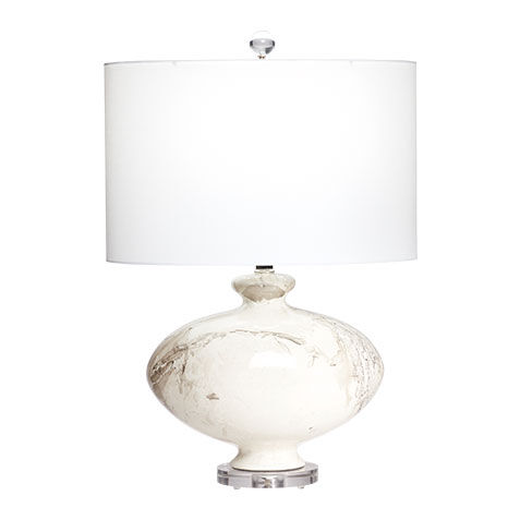 Giovanna Faux Marble Desk Lamp image 096082   WHT