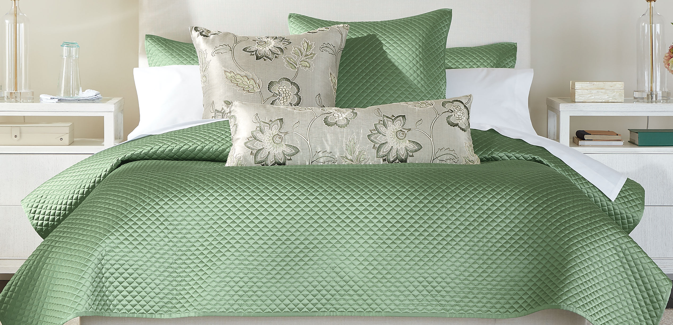 Salena Quilted Coverlet and Shams Set, Sage_5