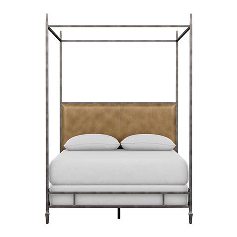 Lincoln Leather Upholstered Poster Bed image 125610UBEDLTH