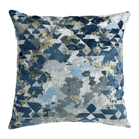 Mixed Blue Abstract Pillow image 065788