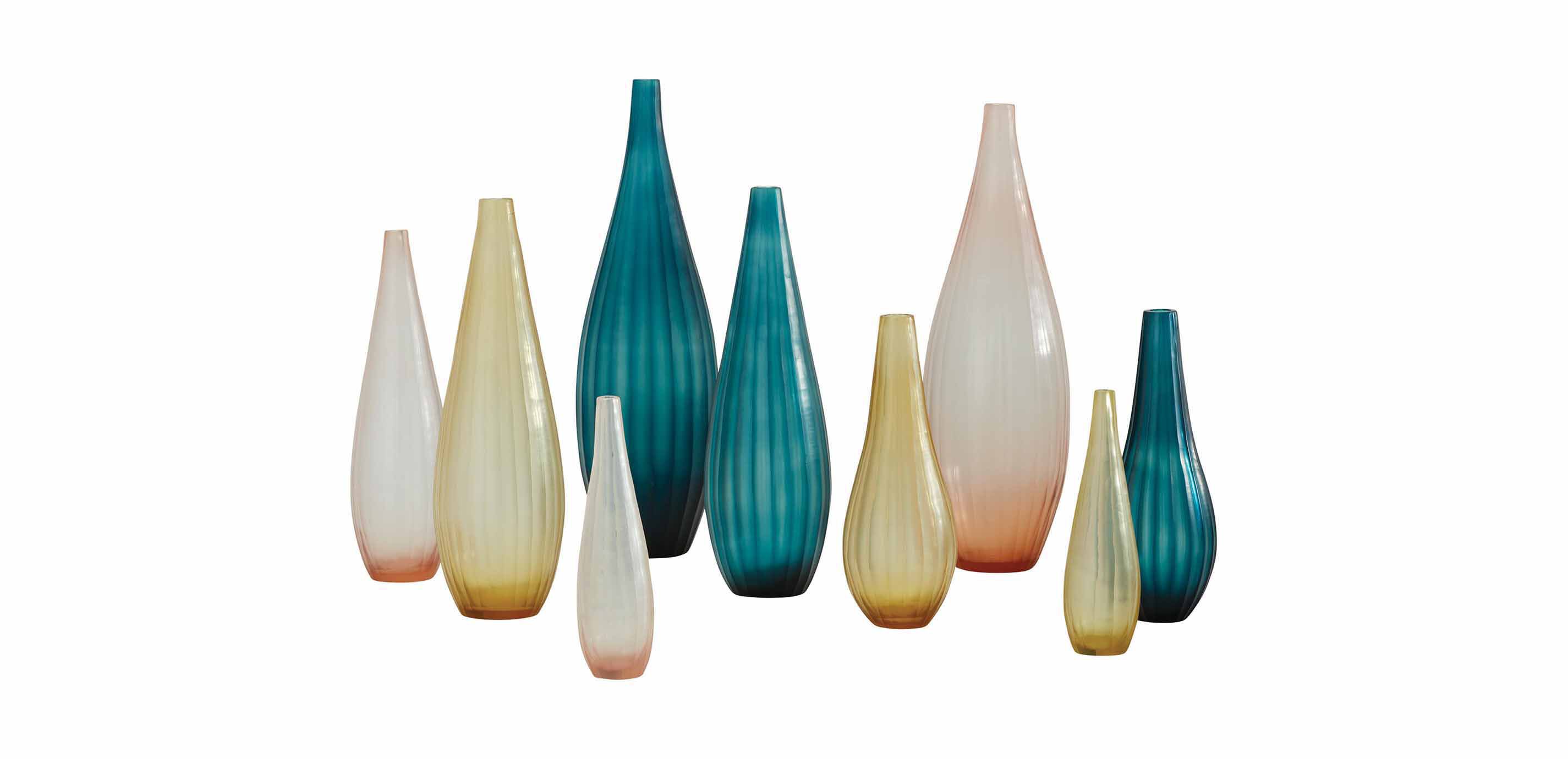 Peach Ribbed Vase_2