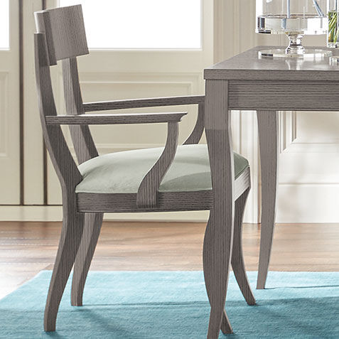 Klismos Oak Dining Armchair Product Tile Hover Image 366300A