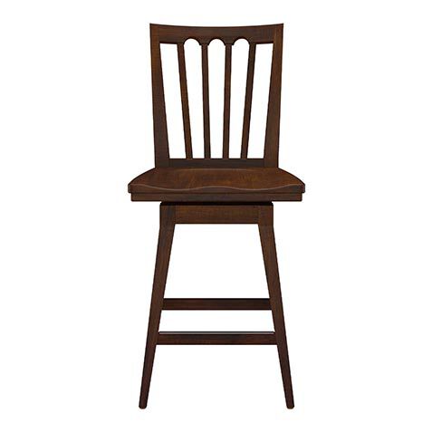 Benham Swivel Counter Stool, Wood Seat image C56226