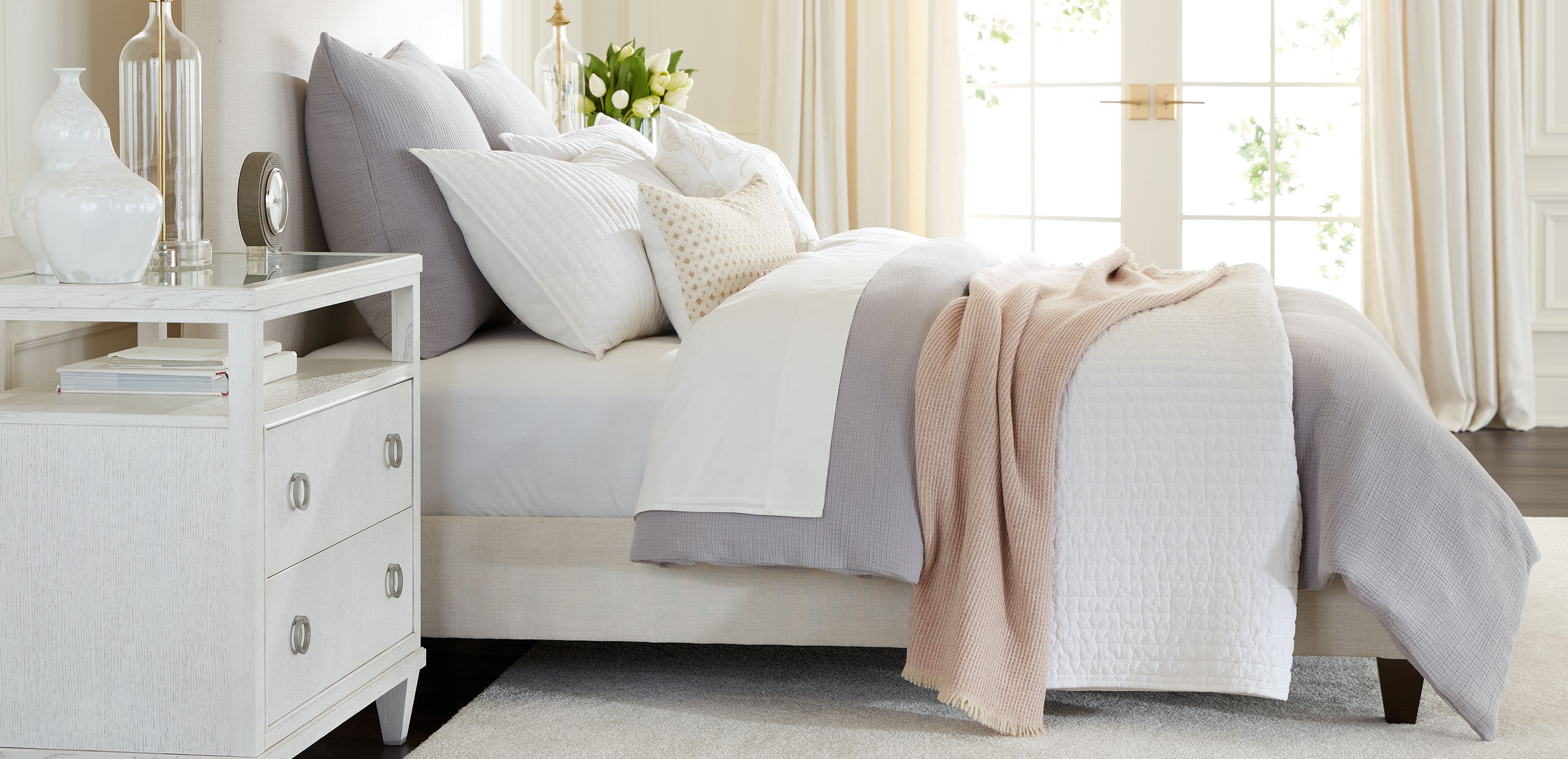 Corded Swirl 100% Linen Lumbar Pillow_3