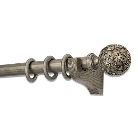 Classic Floral Ball Drapery Hardware Set image classicfloralball