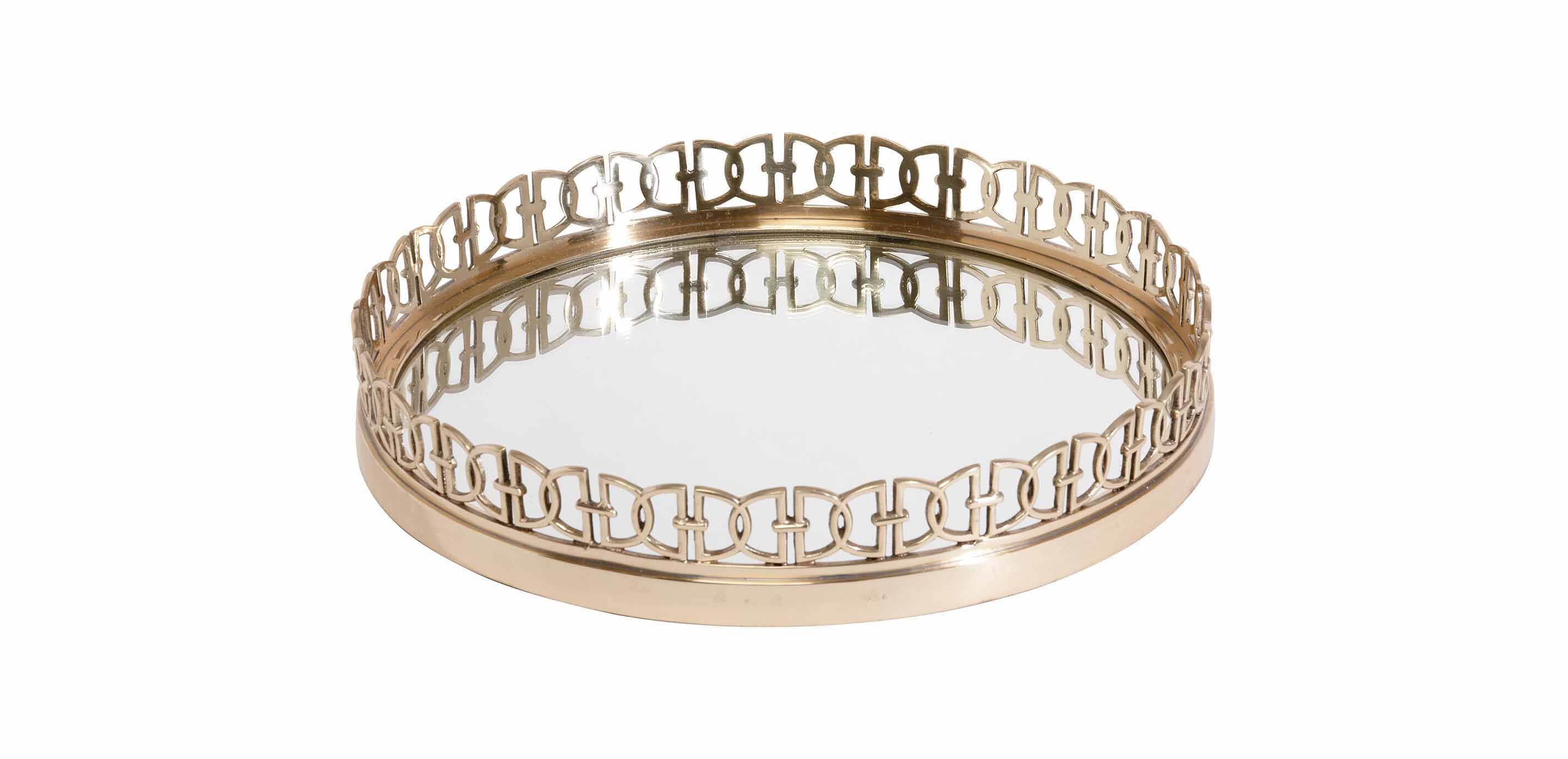 Gold Oval Link Tray