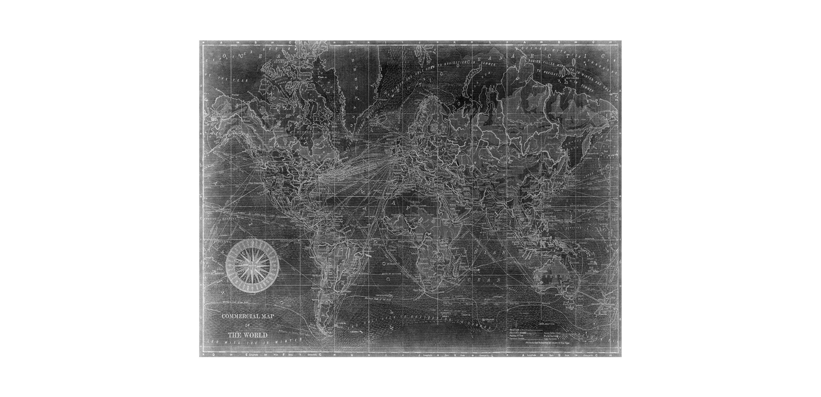 World Map I Black