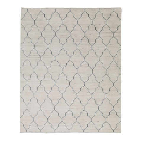 Tulu Lattice Rug, Natural/Seafoam image 041553