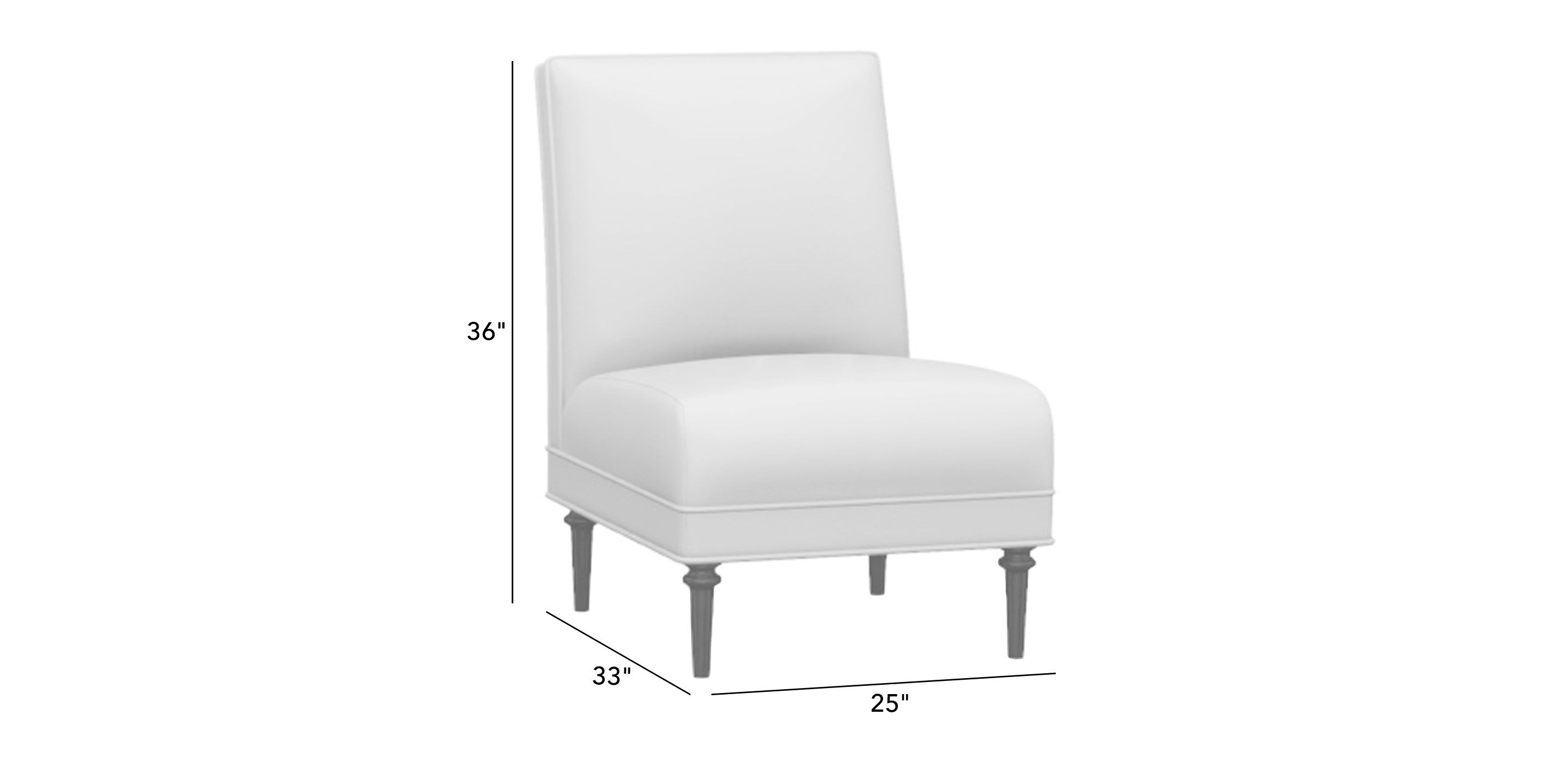 Arlo Leather Armless Chair