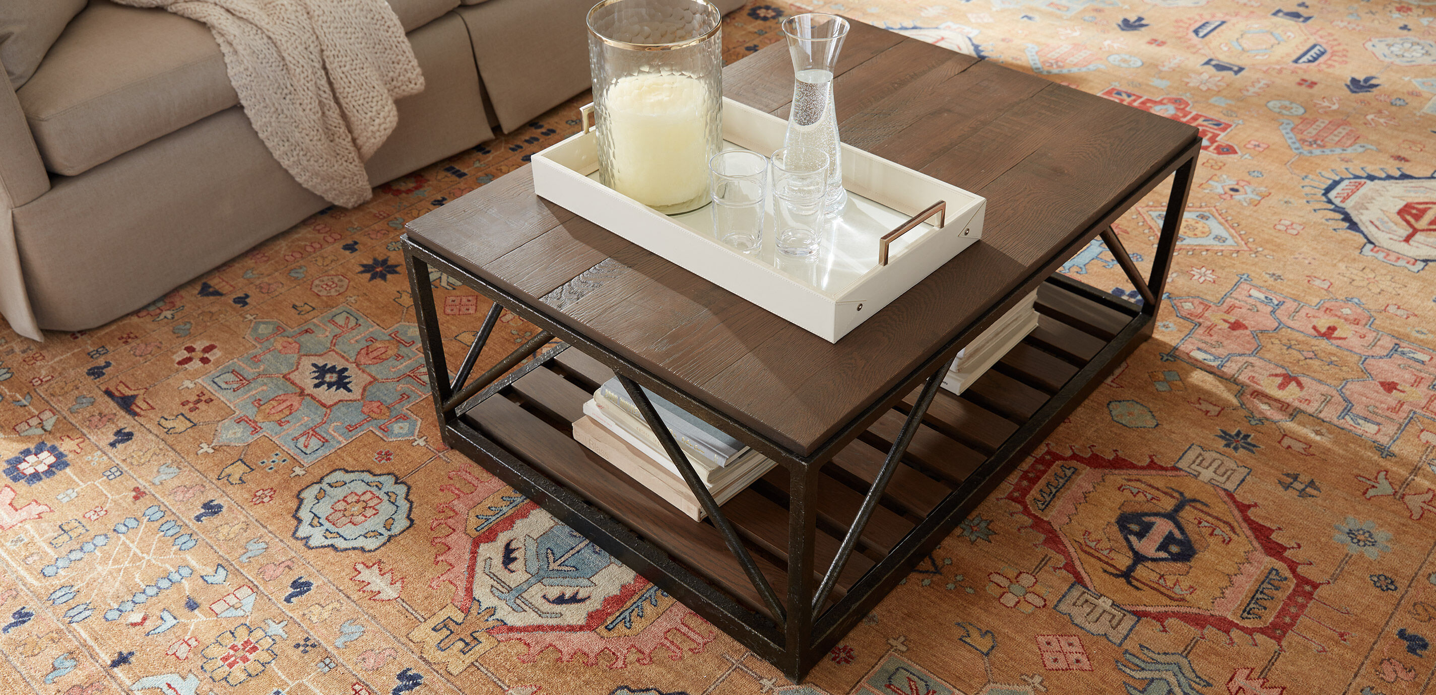 Beam Metal Base Coffee Table_3