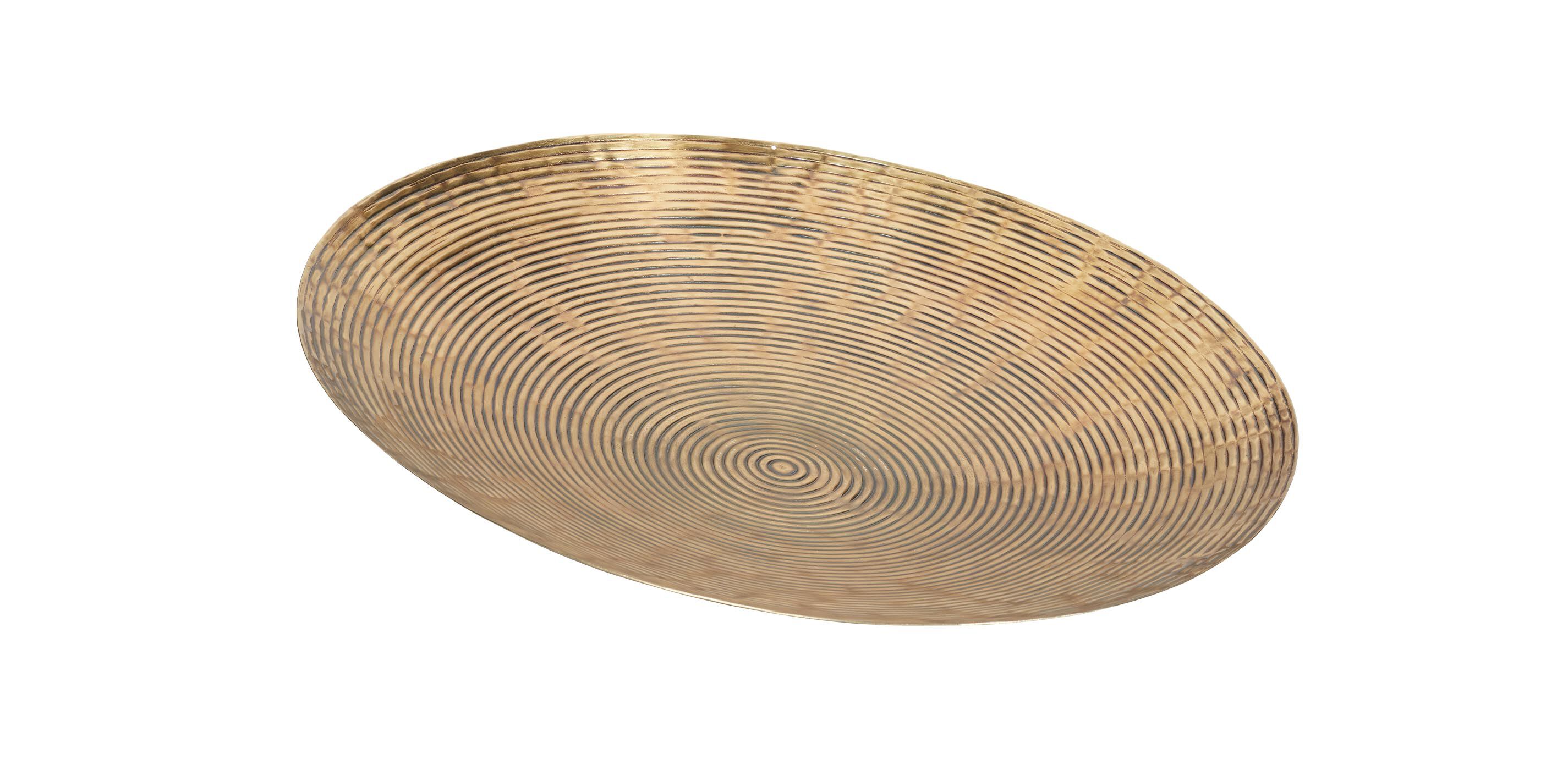 Anisa Ribbed Low Metal Bowl