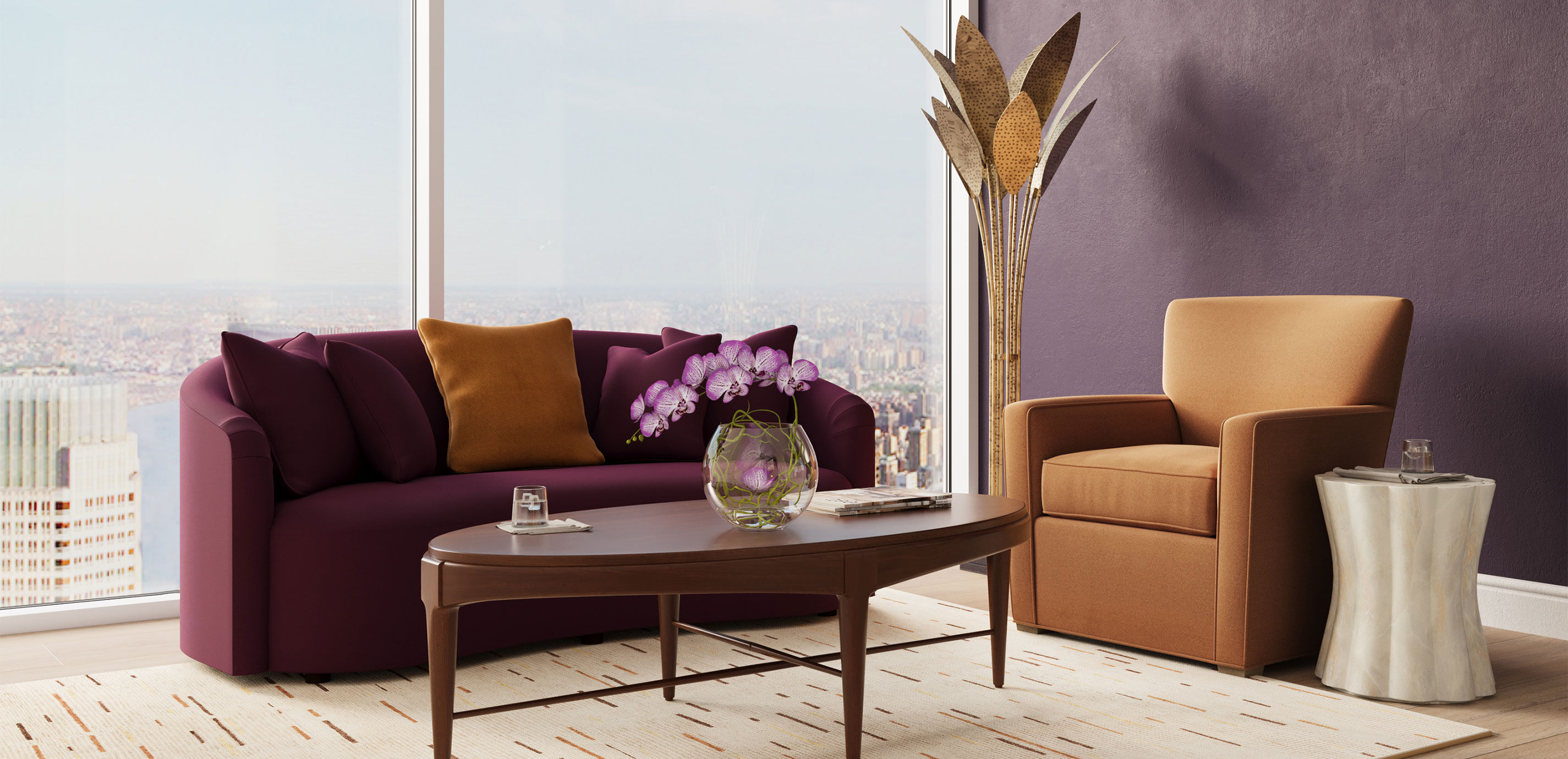 Calista Curved Sofa 