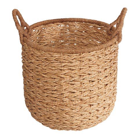 Round Seagrass Basket with Rope Handle image 432475   NAT