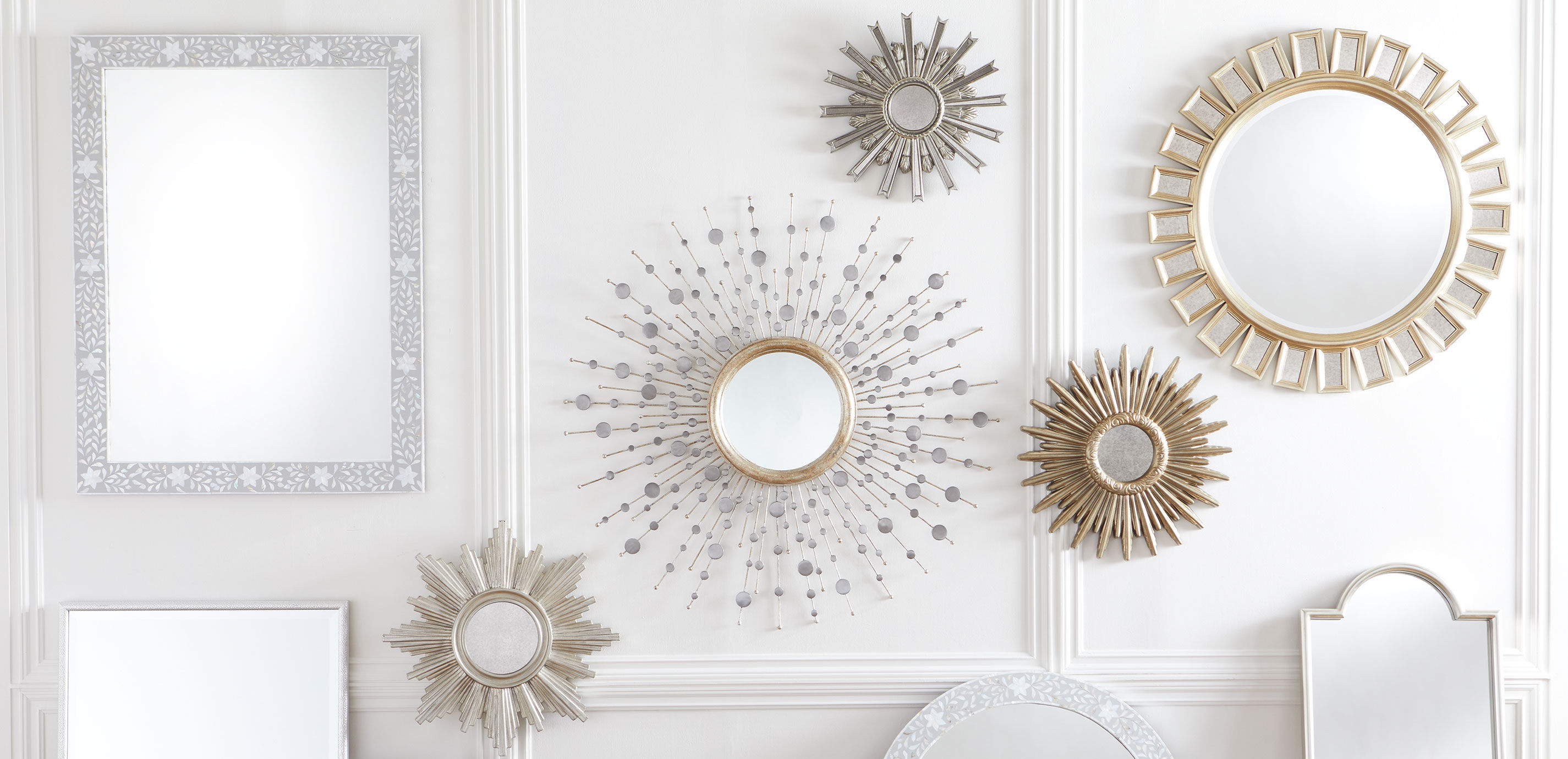Silver Toned Soleil Mirror_10