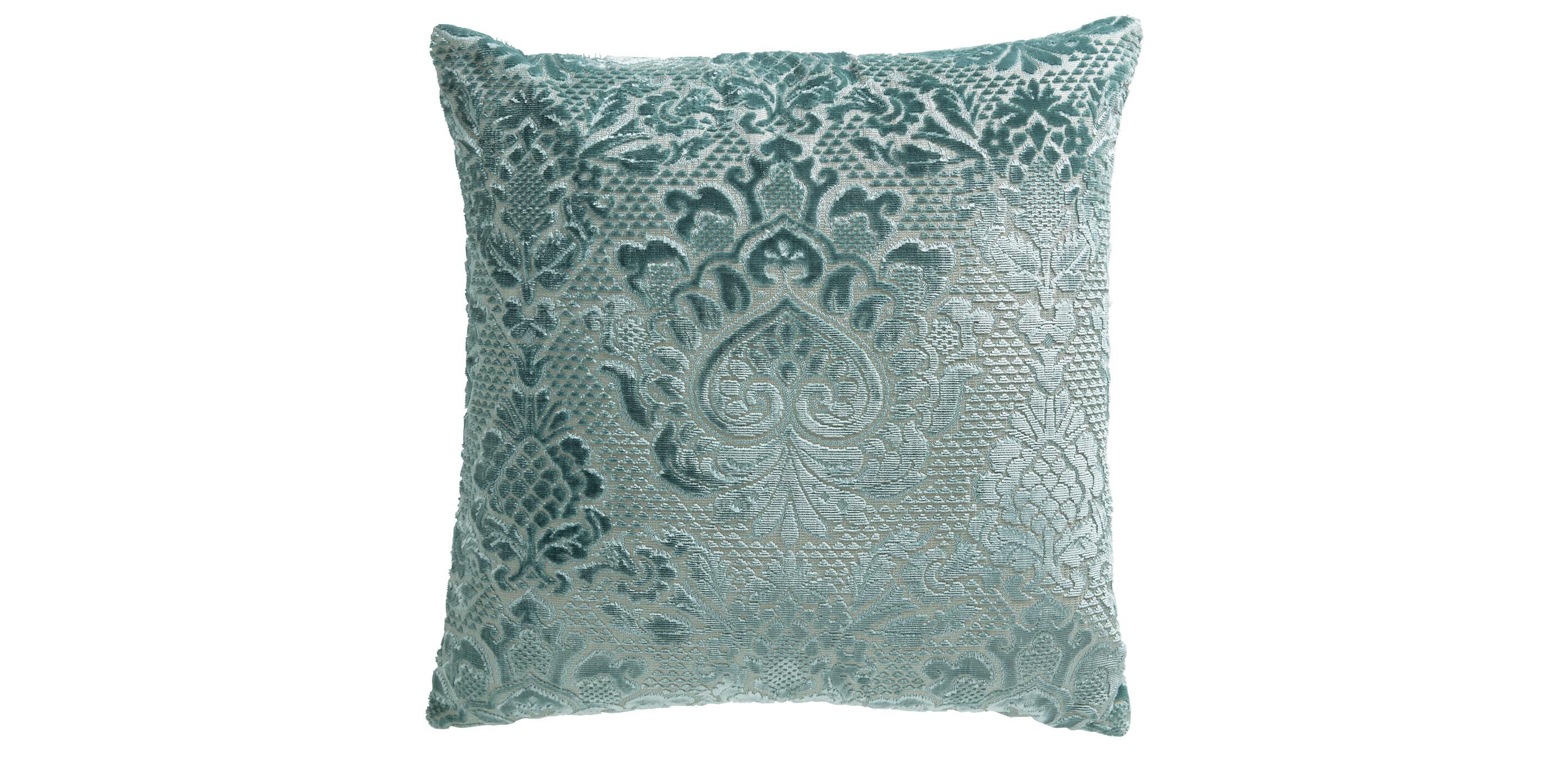 Modern Damask Silk Velvet Square Pillow_1