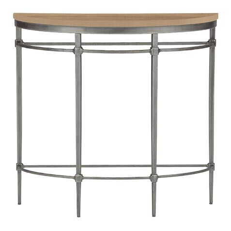 Vida Wood-Top Demilune Console Table image C8347W