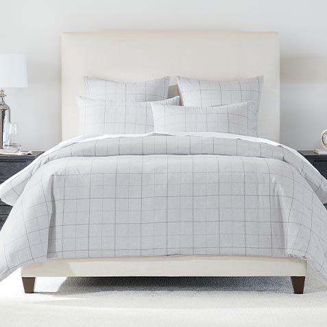Plaid Flannel Duvet Cover and Shams Set image 032502SET