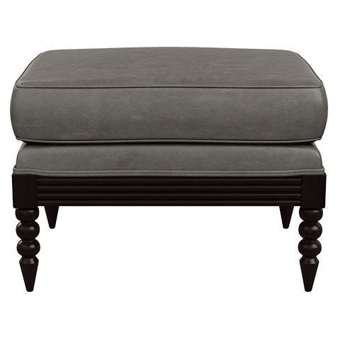 Brant Leather Ottoman image 717190